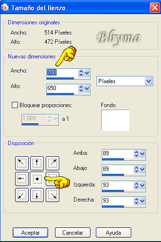 tamaño de lienzo