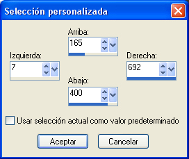 selección personalizada