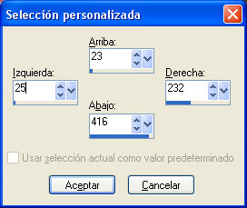 seleccion personalizada