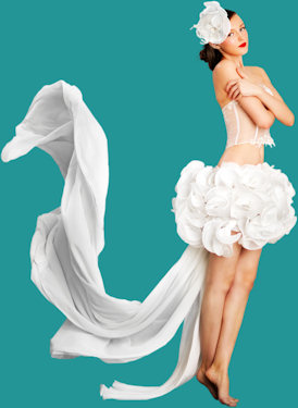 chica de blanco