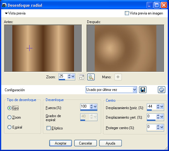 desenfoque radial